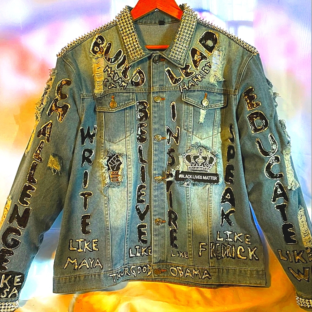 One Of A Kind Embellished Denim Jacket